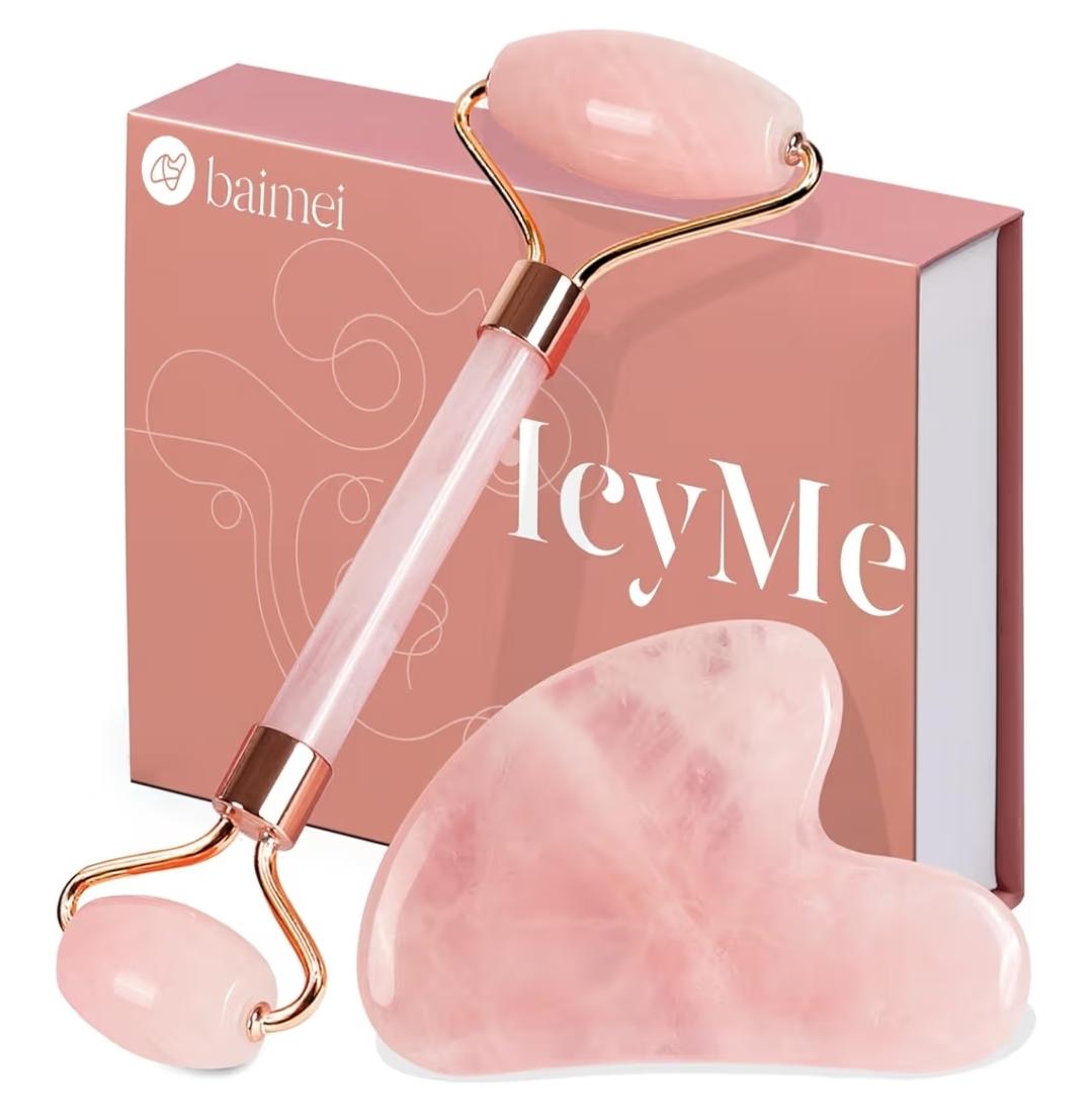 Roller Quartz Rose & Gua Sha — Set Visage