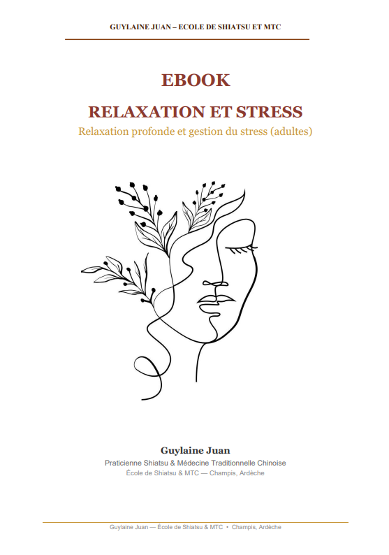 Ebook Shiatsu relaxation et stress pour calmer l'anxiété naturellement